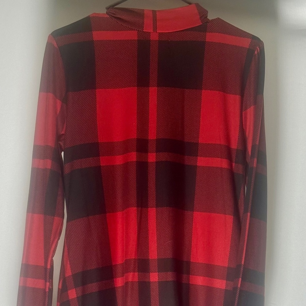 24/7 Maurice’s Red and black Flannel Dress
